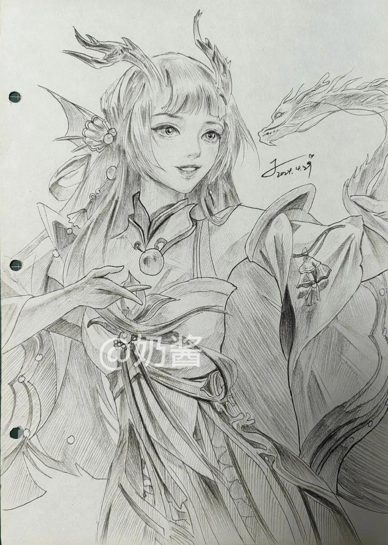 王者荣耀素描画大全，王者 素描