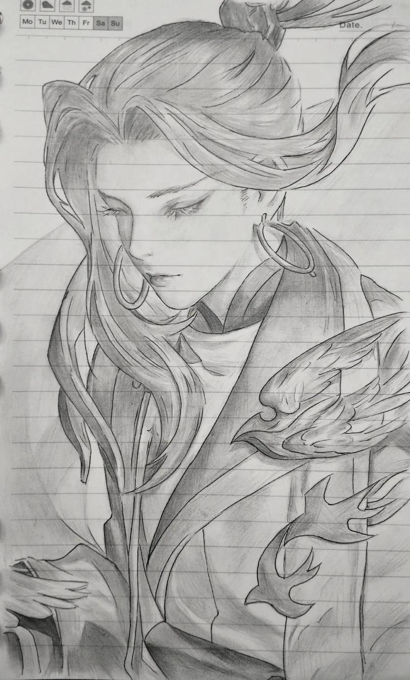 王者荣耀英雄素描大全(王者英雄素描画)-第7张图片-于都网 王者荣耀英雄素描大全(王者英雄素描画)-第7张图片-于都网